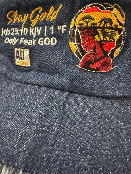 GOLD 23:10 denim bucket hat
